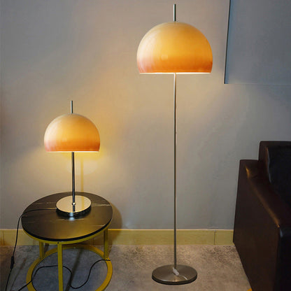 Modern Retro Mushroom Glass Light Standing Floor Lamp For Living Room