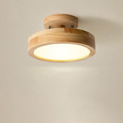 Nordic Circular LED Semi-Flush Mount Ceiling Light