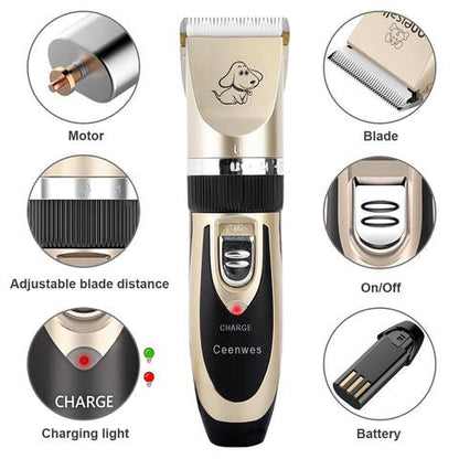 CleanPet- Noise-free design Pet hair clipper