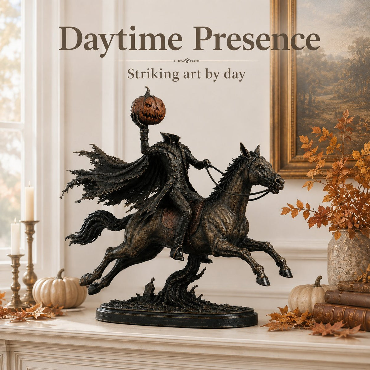 Ventayo – Halloween-Statue des kopflosen Reiters