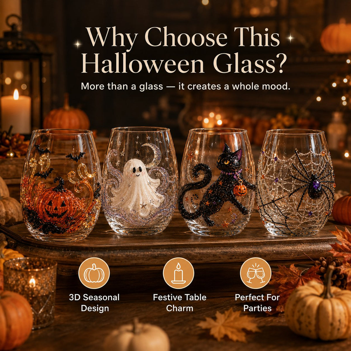 Ventayo – Håndlavet Halloween-drikkeglas