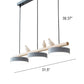 Scandinavian Round Resin Bird Wood Linear Island LED Chandelier Light