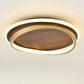 Nordic Minimalist Walnut LED Flush Mount Ceiling Light