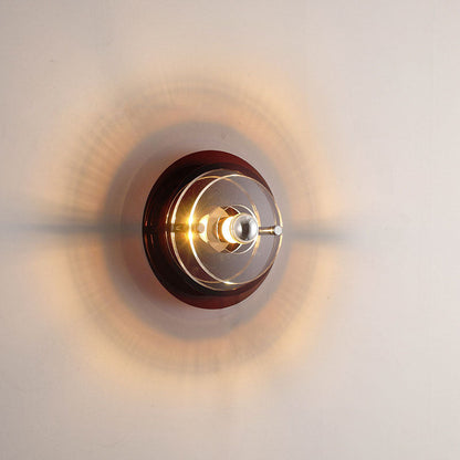 Modern Colorful Iron Acrylic Flying Saucer Shade Light Wall Sconce Lamp For Room