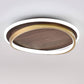 Nordic Minimalist Walnut LED Flush Mount Ceiling Light