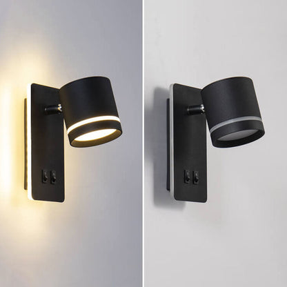 Minimalist Rectangle Spotlight Rotatable LED Reading Wall Sconce Lamp