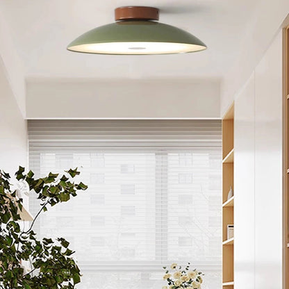 Contemporary Metal Semi-Flush Mount LED Ceiling Light