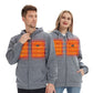 Full Zip Fleece Jacket Hooded Sweatshirt Heated Hoodie