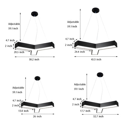 Grandview Modern Geometric DIY Office Chandelier LED Hanging
