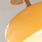 Flush Mount Ceiling Light Cup Minimalist Wood/Glass White/Orange