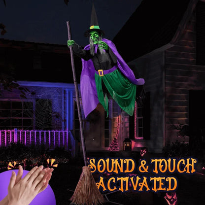 Ventayo – Halloween-dekoration med flyvende kost