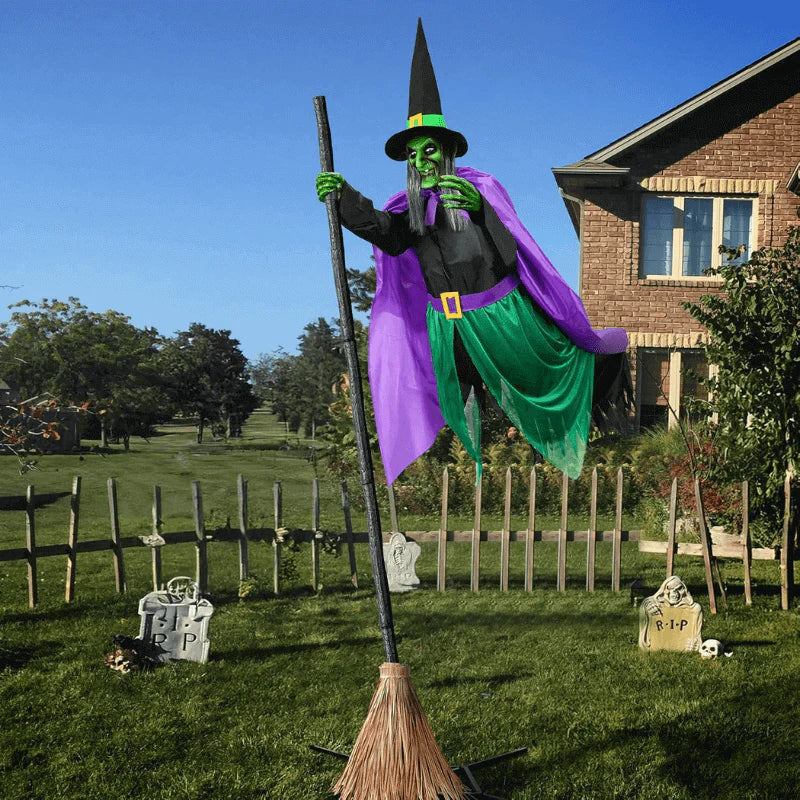 Ventayo – Halloween-dekoration med flyvende kost