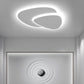 Geometric Metal/Acrylic Flush Mount Ceiling Light White