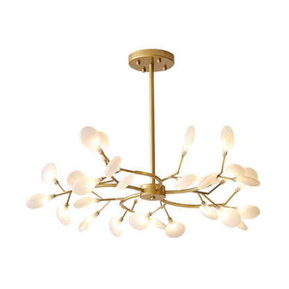 Firefly Art Deco loftlampe lysekrone sort/guld stue