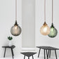Lotus Texture Glass Globe Pendant Light