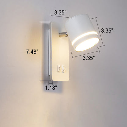 Minimalist Rectangle Spotlight Rotatable LED Reading Wall Sconce Lamp