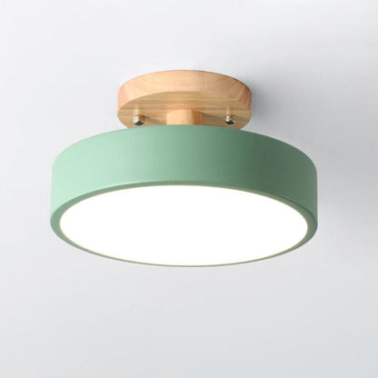 Nordic Circular LED Semi-Flush Mount Ceiling Light