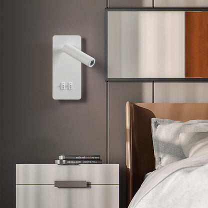 Minimalist Rectangle Spotlight Rotatable LED Reading Wall Sconce Lamp