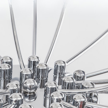 Art Deco Stjerne Metal/Glas Indbygningsloftlampe Sort/Guld/Krom