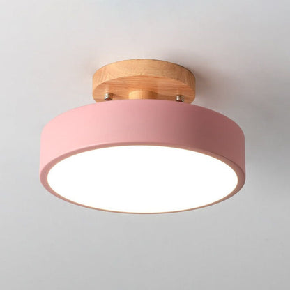 Nordic Circular LED Semi-Flush Mount Ceiling Light