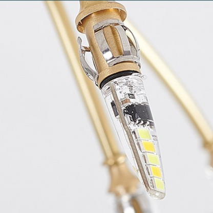 Art Deco Stjerne Metal/Glas Indbygningsloftlampe Sort/Guld/Krom