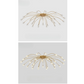Art Deco Starry Metal/Glass Flush Mount Ceiling Light Black/Gold/Chrome