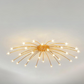 Art Deco Starry Metal/Glass Flush Mount Ceiling Light Black/Gold/Chrome