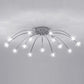 Art Deco Starry Metal/Glass Flush Mount Ceiling Light Black/Gold/Chrome