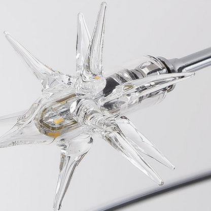 Art Deco Stjerne Metal/Glas Indbygningsloftlampe Sort/Guld/Krom