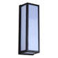 Rectangle LED Waterproof Motion Sensor Black Contemporary Wall Sconce Light