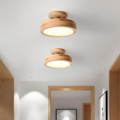 Nordic Circular LED Semi-Flush Mount Ceiling Light