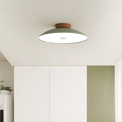 Contemporary Metal Semi-Flush Mount LED Ceiling Light