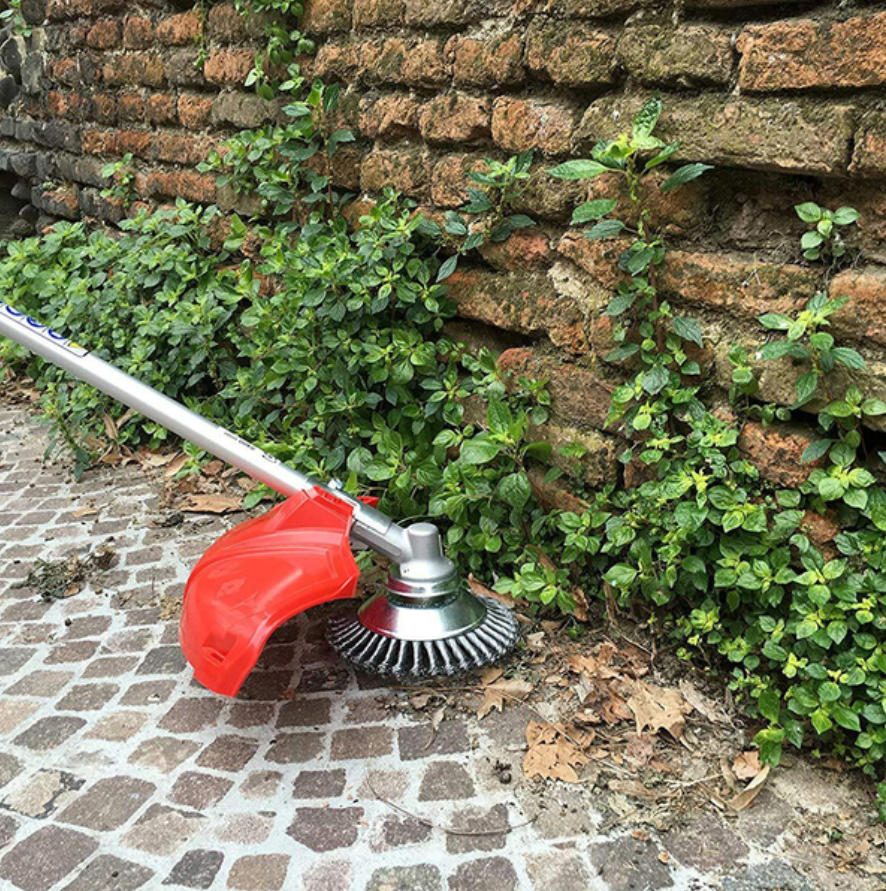 Hud & Jur | Battery Operated Cordless Grass Trimmer & Carbon Steel Weed Brush