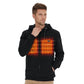 Full Zip Fleece Jacket Hooded Sweatshirt Heated Hoodie