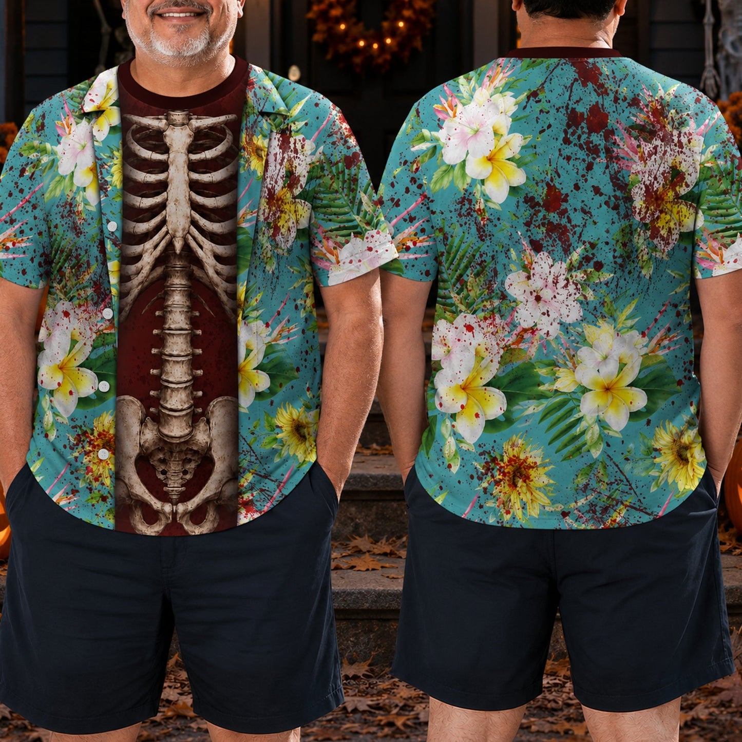 Ventayo – Eksklusiv personliggjort Halloween-skelet-T-shirt