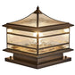 Waterproof Glass Copper Vintage Outdoor Fence Post Lights Pillar Light