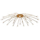 Art Deco Starry Metal/Glass Flush Mount Ceiling Light Black/Gold/Chrome