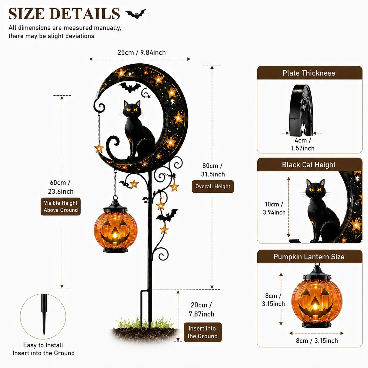 Ventayo – Solcelledrevet Halloween-havelampe
