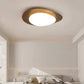 Nordic Iron Wood Grain Pebble LED Flush Mount Ceiling Light