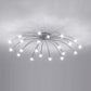 Art Deco Starry Metal/Glass Flush Mount Ceiling Light Black/Gold/Chrome