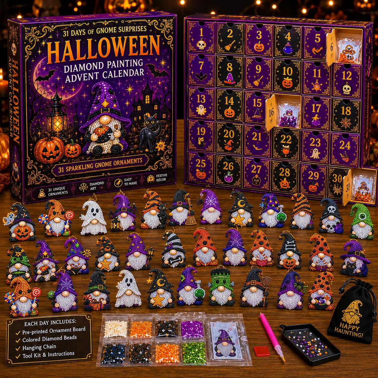 Ventayo – Overraskelseskalender med diamantkunst til Halloween