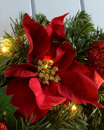 Pre-Lit LED Light Wreath Illuminated with 20 LED Lights