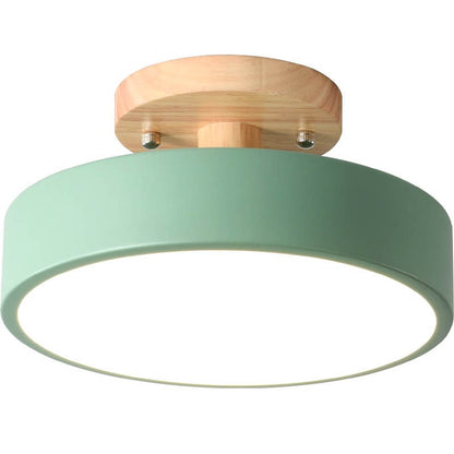 Nordic Circular LED Semi-Flush Mount Ceiling Light