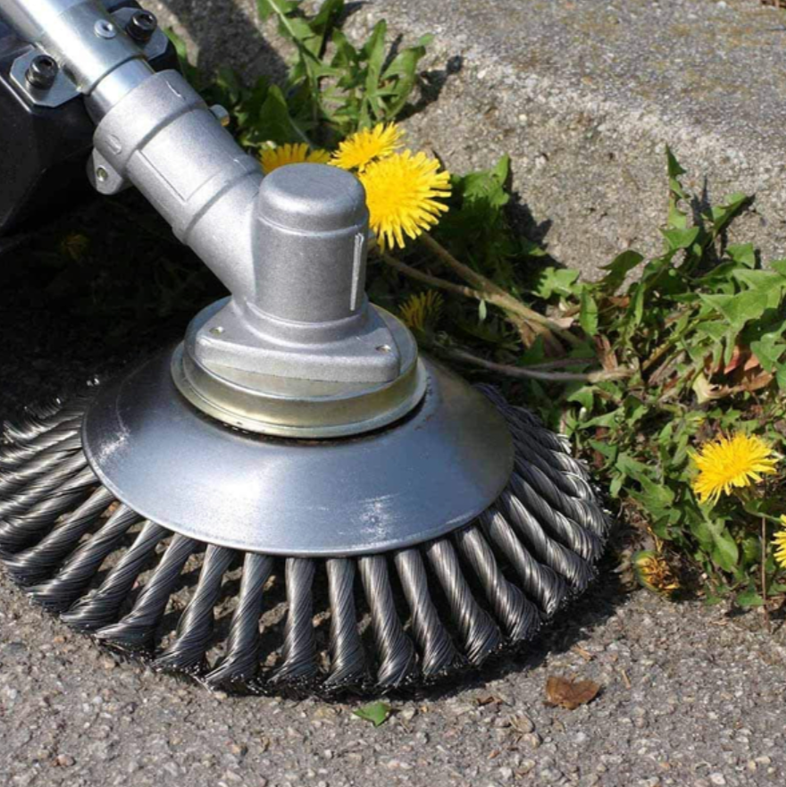 Hud & Jur | Battery Operated Cordless Grass Trimmer & Carbon Steel Weed Brush