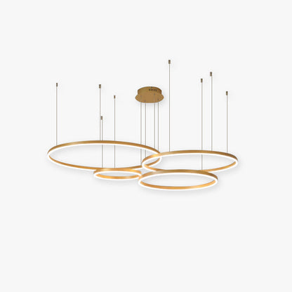 Modern Pendant Light Tir-Circle Black/Gold/Coffee Metal