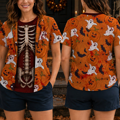 Ventayo – Eksklusiv personliggjort Halloween-skelet-T-shirt