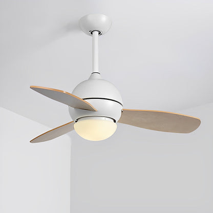 Nordic Minimalist LED Ceiling Paddle Fan with Remote Control Adjustable Wind Speed Fan