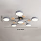 Modern Nordic Round Molecule Branch Design LED Semi-Flush Mount Ceiling Light