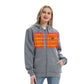 Full Zip Fleece Jacket Hooded Sweatshirt Heated Hoodie