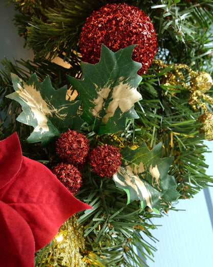 Pre-Lit LED Light Wreath Illuminated with 20 LED Lights